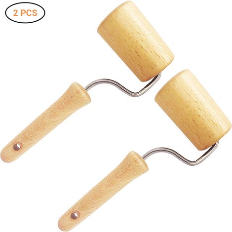 Lot 2 Rouleaux Bois 5D pour Peinture DIY, Accessoires Adhérence Parfaite
