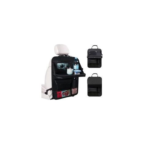 Organisateur de Voiture, Organisateur Voiture Enfant avec Plateau et Poche pour Téléphone/Tablette, Imperméable Organiseurs de Siège Arrière de Voiture pour Rangement des Jouets/ Livres/ Bouteilles (1/5)