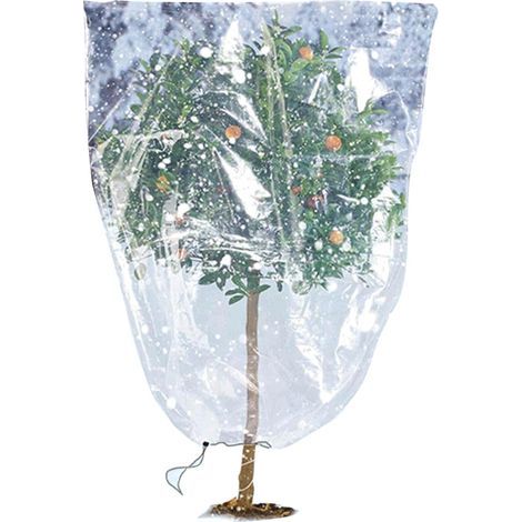 XL Protection de congélation des couvercles de - Sac de bouclier à crampons clairs, enveloppe d'abri PE imperméable Fiche de barrière à vent transparent, film isolé résistant au froid avec une (1/5)