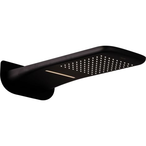 PaulGurkes Douche Plafonnier Cascade 2 Fonctions Noir Mat