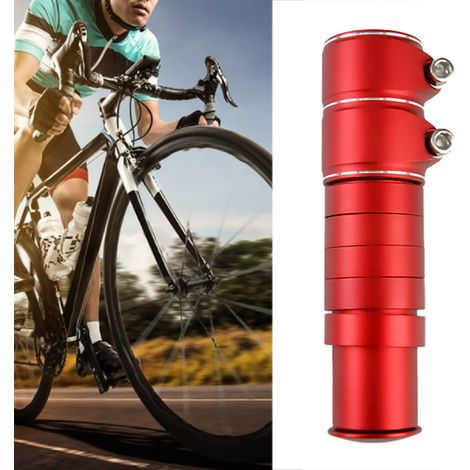 Rehausseur de potence VTT en aluminium, adaptateur de guidon vélo de route, 13 cm couleur rouge