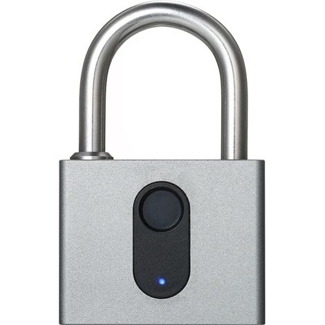 Cadenas à empreintes digitales BT Lock, 2 méthodes déverrouillage, IP65, 100 groupes empreintes, rechargeable