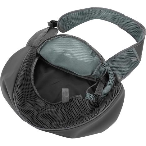 Sac de Transport Chien Sac à Bandoulière pour Chat Chiot Réglable Sac de Voyage pour Petits Animaux Sac à Main Chien avec Pochette en Filet Respirant Sacoche Chien Portable pour Marché Extérieur (1/5)