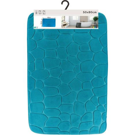 Formgedächtnismatte aus mikrofaser kieselstein 50x80cm - entenblau - Tendance