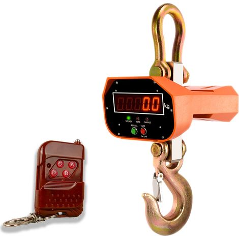 Bilancia industriale, bilancia a gancio da 10 t con telecomando, bilancia professionale, elettronica, sospesa PRO H10T (1/5)