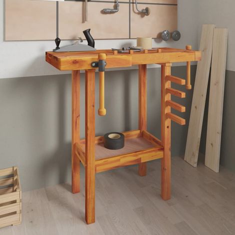 Établi avec étaux Etabli d'atelier 92x48x83 cm Bois massif d'acacia 81005 (1/5)