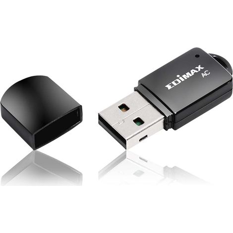 Adaptateur usb sans fil ac600 24 5 ghz double bande noir (1/5)