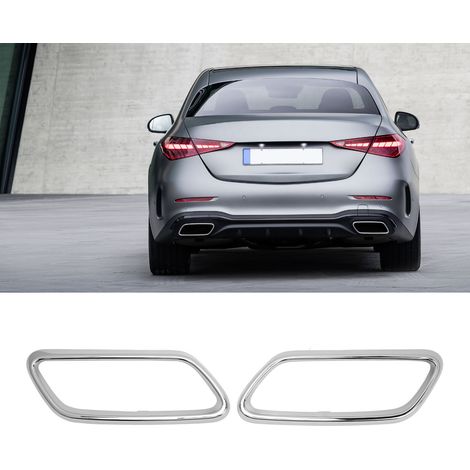 AMG Line Auspuffblenden für Mercedes-Benz C-Klasse W206 (ab 2022) - Paar austauschbare, galvanisierte Teile (links und rechts) (1/5)