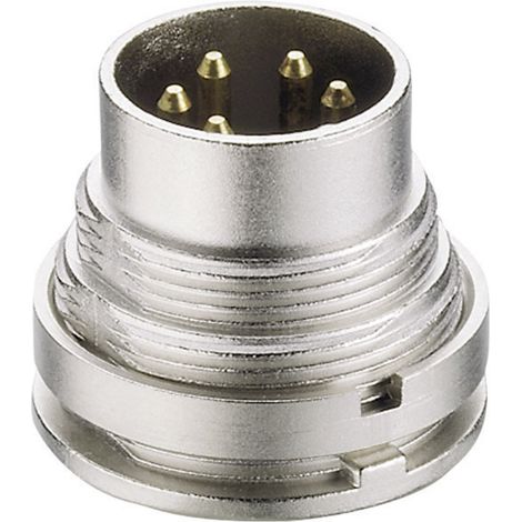 Lumberg SGV 70 DIN-Rundsteckverbinder Stecker, Einbau vertikal Polzahl: 7  Silber 1 St.