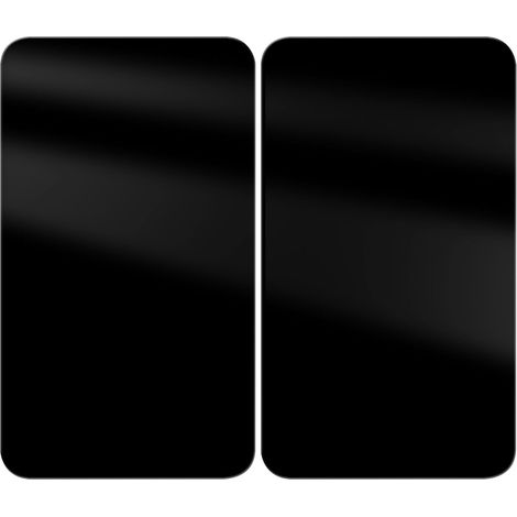 Plaque de Recouvrement Universelle Noir, réglable en Hauteur pour Tout Type de cuisinière, Planche à découper et Protection Anti-éclaboussures, Verre, 30 x 52 cm, 2 pièces (1/5)