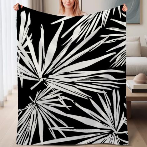 Couverture de lit en polaire, jeté doux et chaud pour le printemps, légère et luxueuse en microfibre de polyester, décoration intérieure cosy et élégante, cadeau pour hommes et femmes,6080 pouces (1/4)