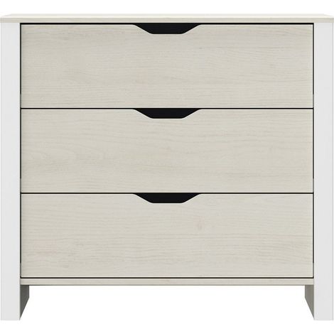 CALICOSY - Commode 3 tiroirs Nairobi - L88 x H80 x P43 cm (1/5)