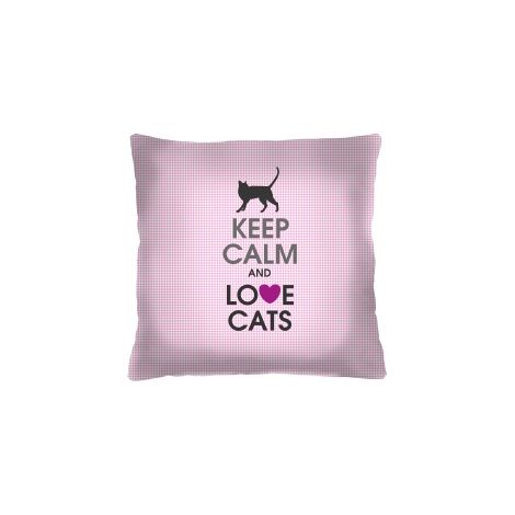 Coussin - J'adore les chats 40x40 cm (1/5)