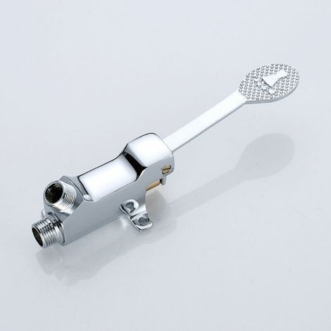 Clapet de pied simple en laiton chromé poli, robinet de pied pour robinet de pied 1 pièce (1/5)