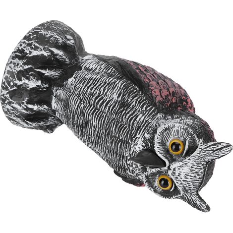 Statue de Chouette Imitation pour Jardin - Leurre de Chasse Décoratif en Plastique Répulsif Extérieur (1/5)