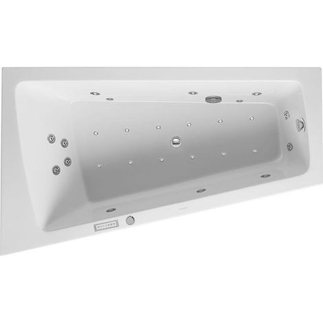 Duravit Whirlpool Paiova 1700x1000mm un dossier incliné à gauche,