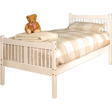 3ft Wooden Bed Frame in White