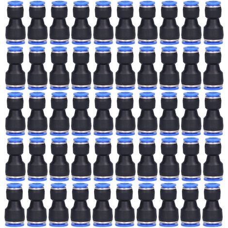 50 conectores reductores neumáticos de tipo push-on para tuberías de aire P10-8