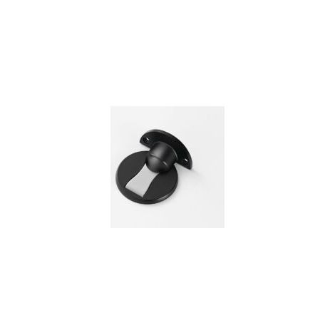 Tope magnético para puerta ZVD, tope de puerta de metal con pestillo de soporte, acero inoxidable 304 de alta resistencia (1 unidad, negro) - Crezuo (1/4)