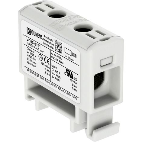 Ouneva Group VC05-0191 Verteilerblock  Schrauben  Grau 1 St.