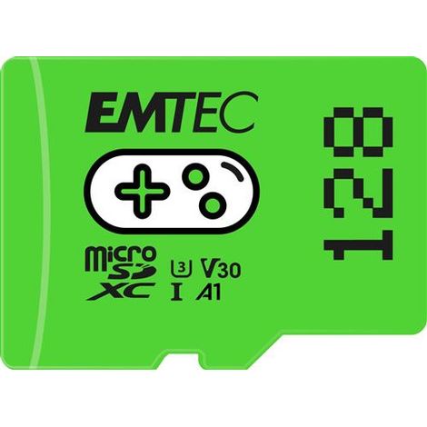 MicroSDXC 128GB Gaming Green EMTEC