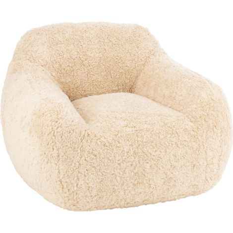 Fauteuil en Tissu "Cutie" 99cm Beige (1/4)