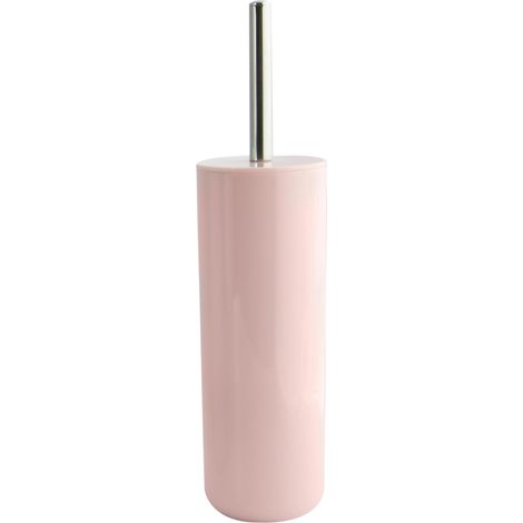 Brosse WC Porte-Balai Toilette Inagua - Ensemble WC à Poser en Polystyrène - Manche en Acier Inoxydable - Couleur Rose Clair - Tête de Brosse Échangeable (1/5)