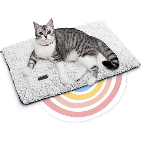 Tapis Chauffant pour Chat Coussin Auto Chauffant Couverture sans électricité - Panier Doux et sécurisé pour Animal - Tapis Thermique pour Chat Lavable - 61 x 46 cm (1/5)