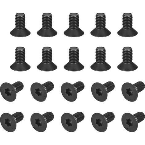 30Pcs Vis Machine Tte Plate M8-1.25x16mm Finition Oxyde Noir (1/5)