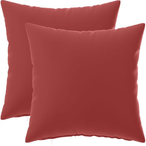 vidaXL Funda de almohada 2 pcs HEERLEN Rojo vino 40 x 40 cm Poliéster (1/2)