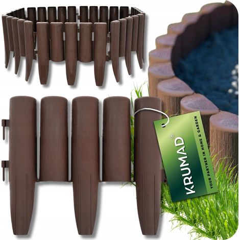 Clôture de jardin marron 280 x 24 cm (2,8 m) (1/5)