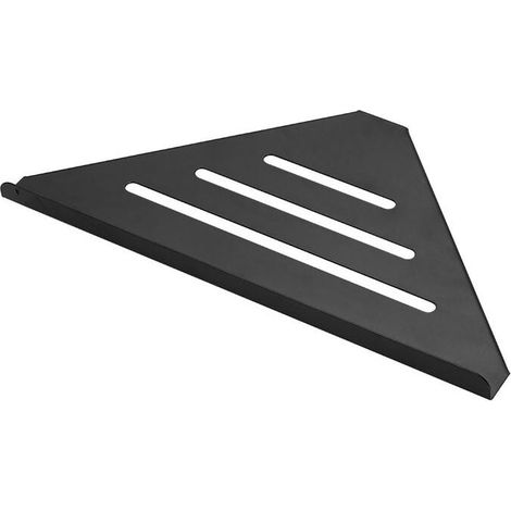 ZVD 30.5x19.4cm Noir Etagère de Douche D'angle Sans Percage Acier Inoxydable 304 Étagère de Salle de Bain de Savon Shampooing (1/4)
