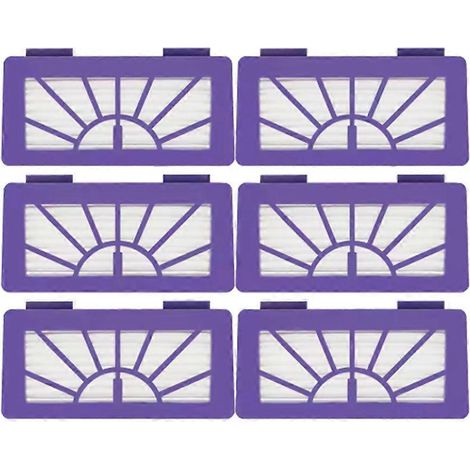 Lot de 6 filtres pour aspirateurs Neato XV-21, XV Signature, XV Signature Pro, XV-11, XV-12, 945-0048 et XV-15 (pièces détachées pour aspirateurs anti-allergies). (1/5)