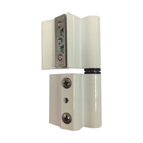 Beutel mit 2 Scharnieren Profil 40/20 Weißaluminium rechts 68039 Micel (1/2)