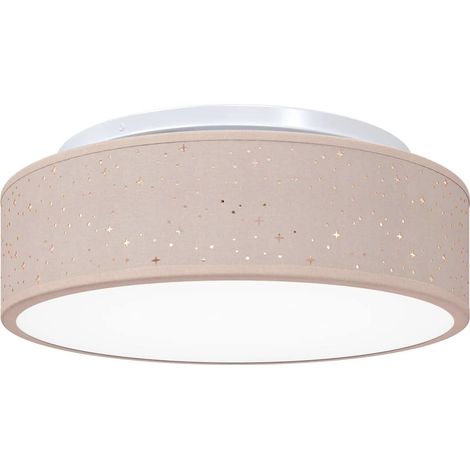 Lampe de plafond Taupe 38 x 13,5 cm tissu CFW390873 (1/5)