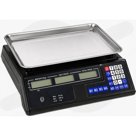 Bilancia Elettronica Digitale Professionale Da 5 Gr A 40 Kg In Acciaio Inox