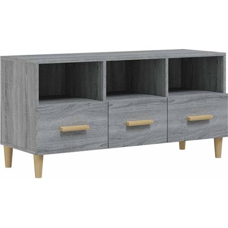 Meuble TV, Étagère TV, Meuble de Salon, Sonoma gris 102x36x50 cm Bois d'ingénierie OIB9532E (1/5)