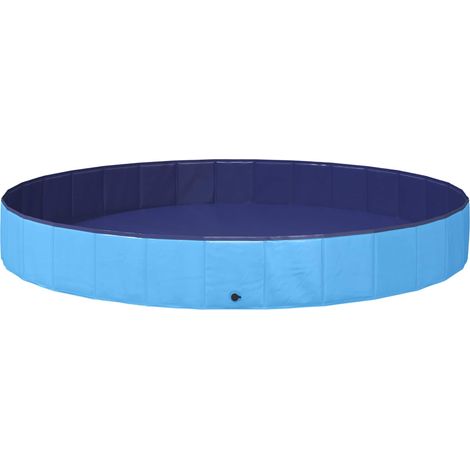 Children Swimming Pool Folding Blue Ø300 x 38 cm vidaXL