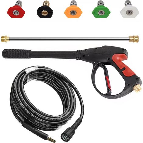 Pistolet de nettoyeur haute pression K1-K7, 4000 PSI, tuyau de nettoyage haute pression, tuyau Connect Cleaner Gun pour nettoyage de voiture (1/5)