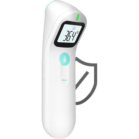 Trywise Thermomètre frontal numérique sans contact pour adultes, thermomètre infrarouge pour bébés et enfants avec alarme de haute température (1/4)