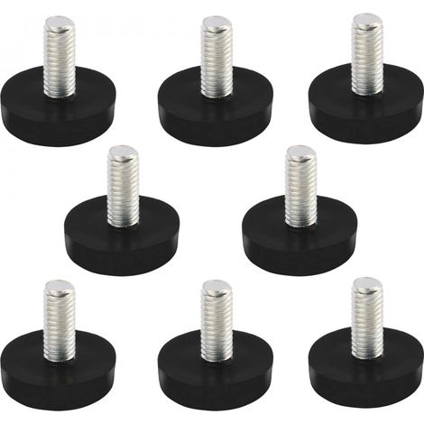 8pcs Pieds de Nivellement Meuble Réglable Pied Réglable Patins de Meuble Jambe Pied de Table Chaise Base Protection Plancher Glisse M6 x 15 mm Filetage Noir (1/5)