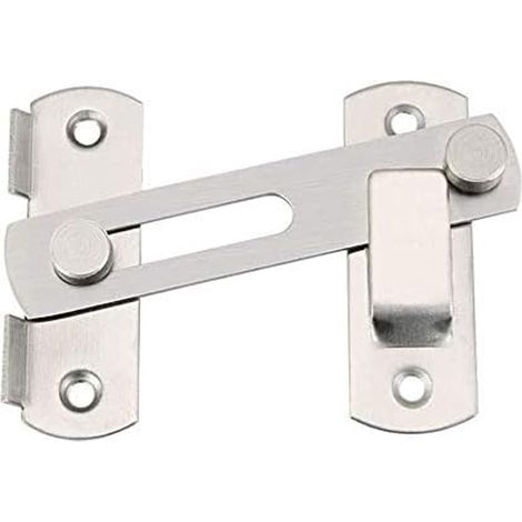Loquet Coulissant - Acier Inoxydable - Pour Porte Jardin Fenêtre Cabinet Bureau - 1 Pièce avec 4 Vis de Fixation (1/5)