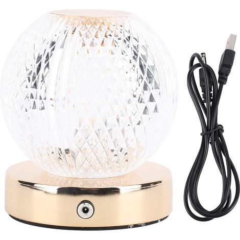 Lampe de table sans fil, 3 températures de couleur, rechargeable, contrôle tactile, gradation continue, lampe de chevet pour chambre à coucher, salle à manger (1/5)
