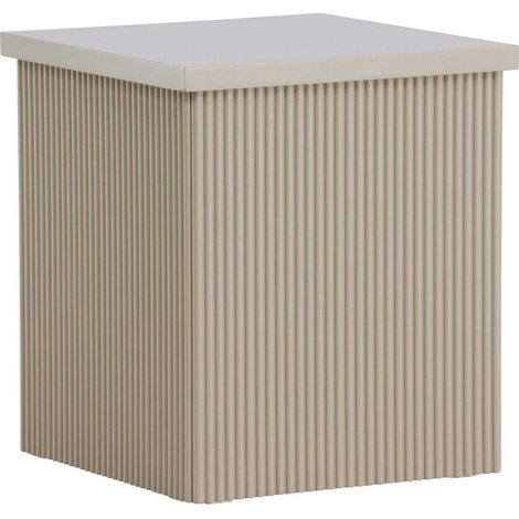 Table basse beige Lenox 40 x 40 x 45 cm (1/4)
