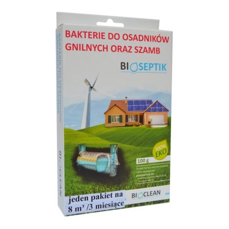 Préparation bactérienne pour fosses septiques et stations d'épuration Bioclean Bioseptik 100 g
