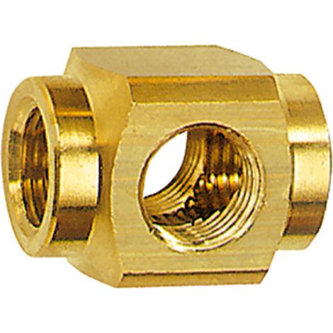 Riegler Kreuz-Verteiler, G 1/4, SW 22, Messing (1/3)