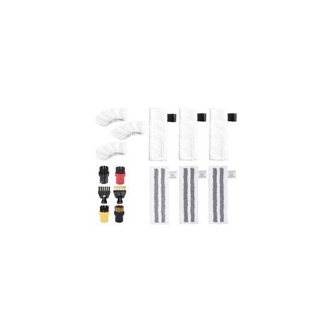 15 accessoires de nettoyeur à vapeur : brosses et chiffons pour sols – compatibles avec modèles SC1, SC2, SC3, SC4, SC5 (1/5)