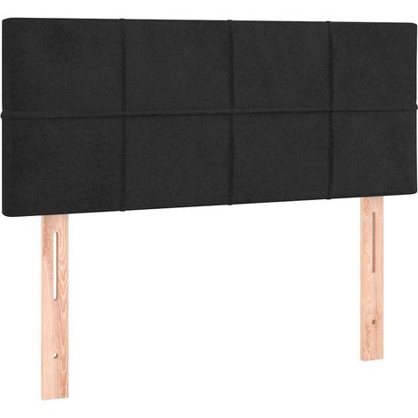 Testiera  Testata del letto Nera 100x5x78/88 cm in Velluto (1/5)