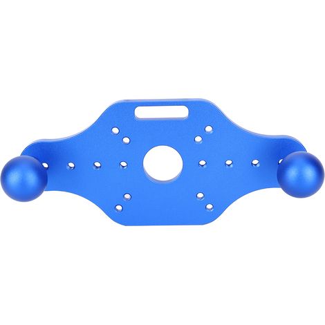 Plaque de base FS-DZ-05 pour défonceuses, en alliage d'aluminium, pour défonceuse électrique à bois, rainurée, bleue (1/5)