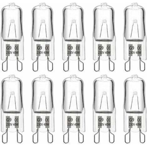 G9 T4 40W 480LM 230V dimmbare Halogenlampe, 2900K warmweiß, für Kronleuchter, Schrankleuchten, Gartenleuchten, Wandleuchten (10er-Packung) (1/4)